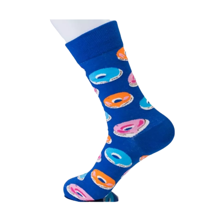 blue donut socks design