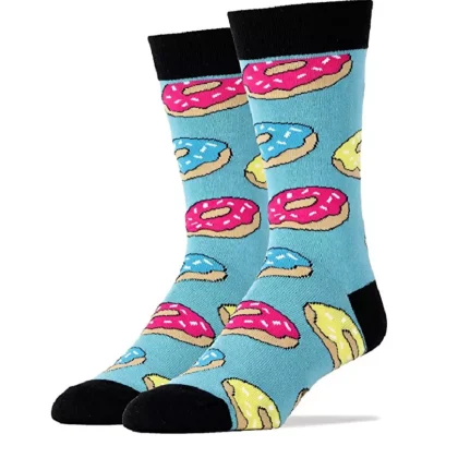 Teal Donut Socks